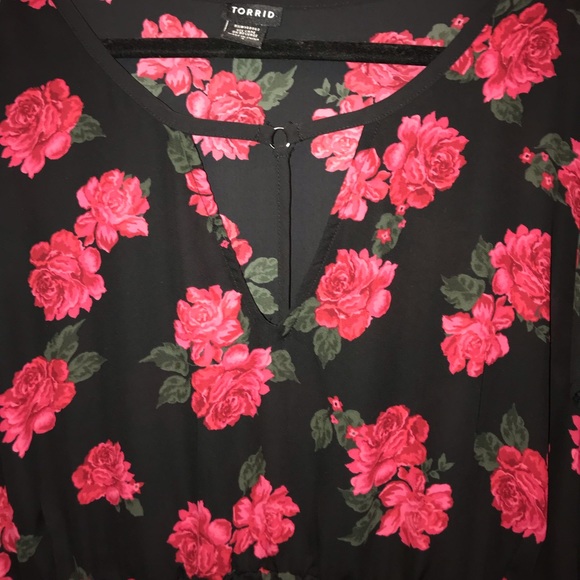 Red Rose babydoll blouse 🌹🌹🌹 - Picture 3 of 4